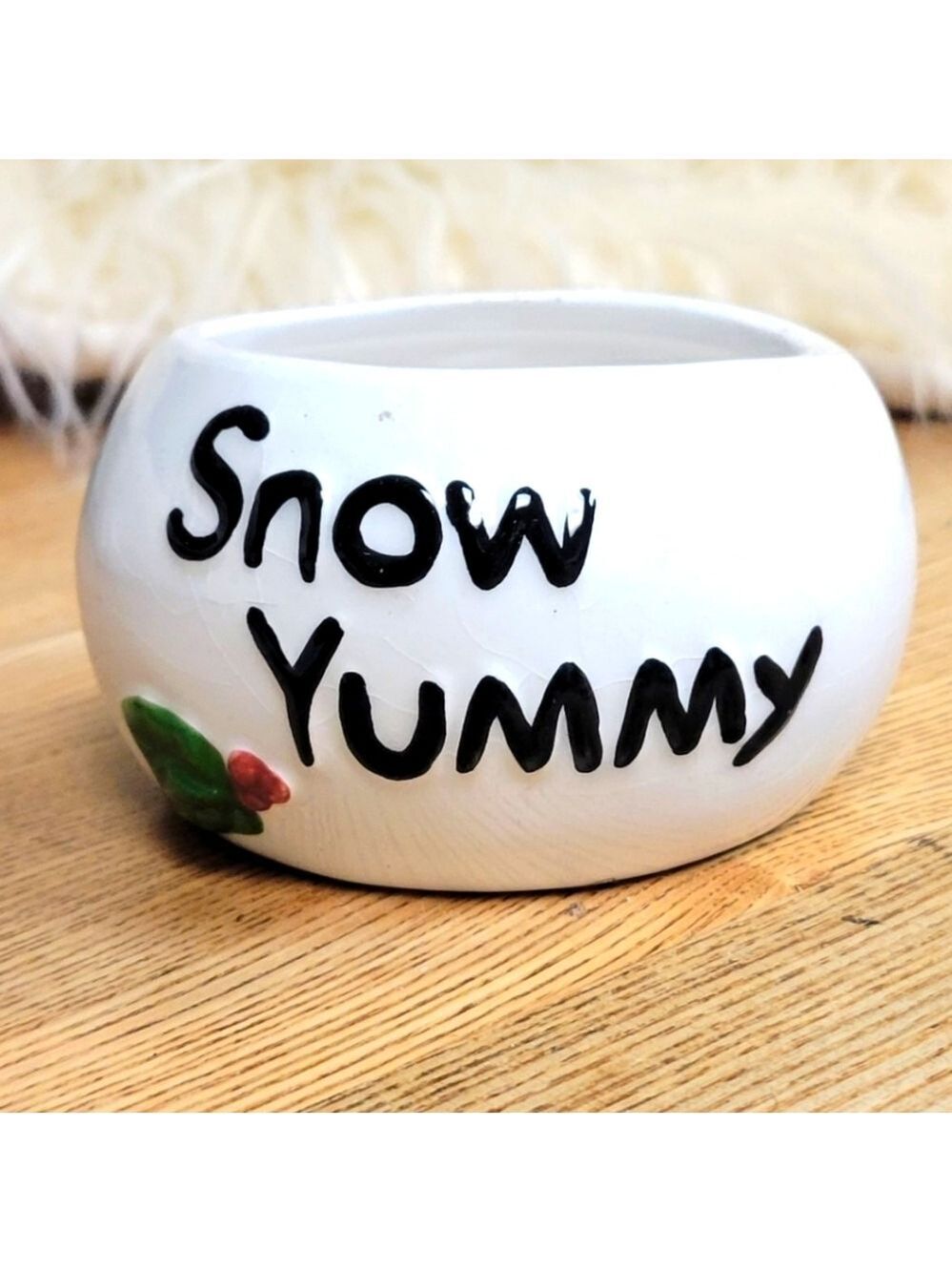 Vintage Santa's Workbench Snow Yummy Candy Dish